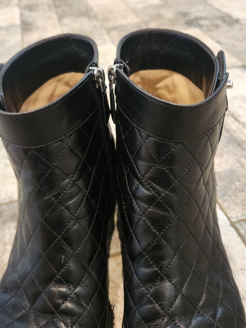 Chanel Black Quilted Calfskin Short Boots, Authentic - Picture 3 of 14